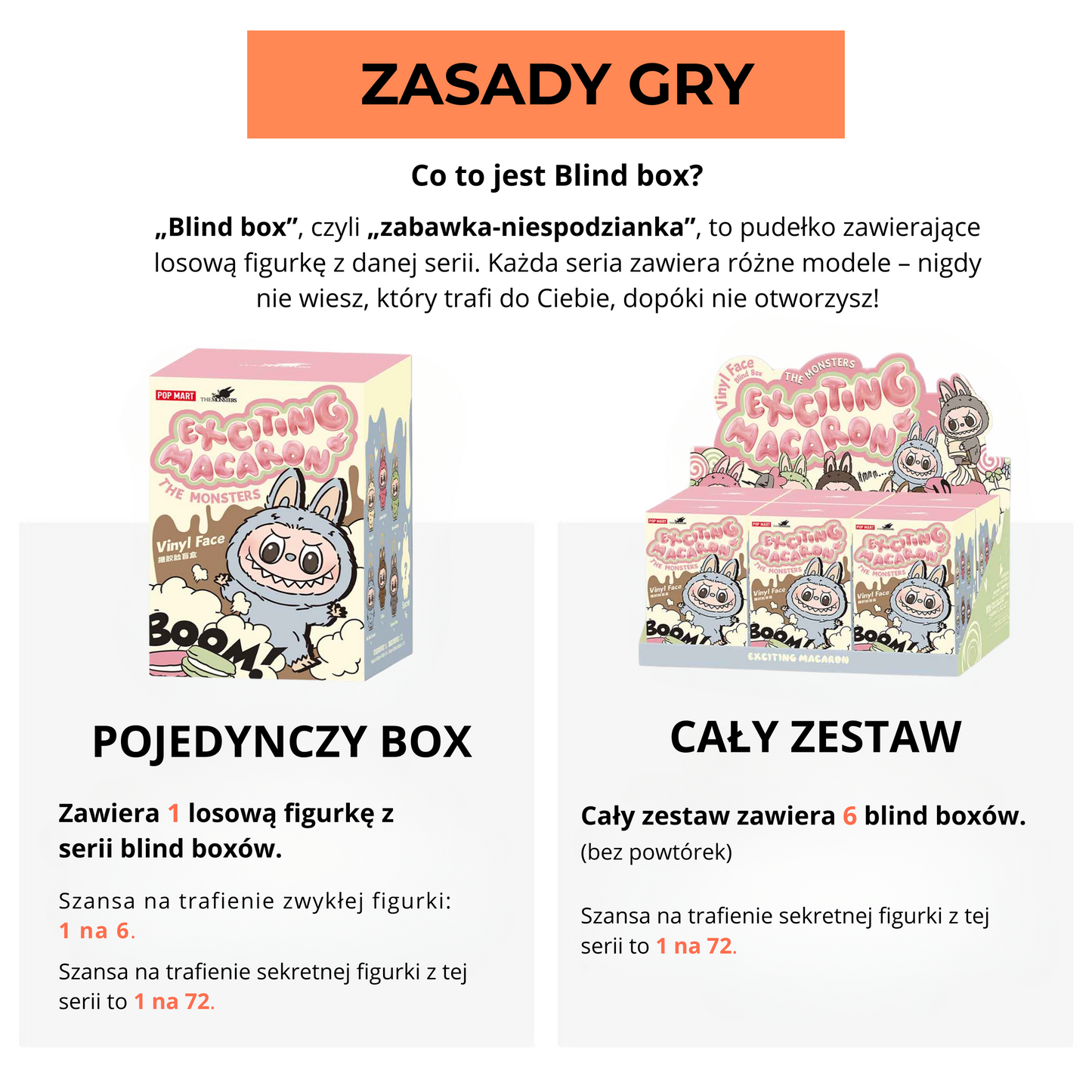 Labubu The Monsters – Exciting Macaron | Zestaw 6 sztk.